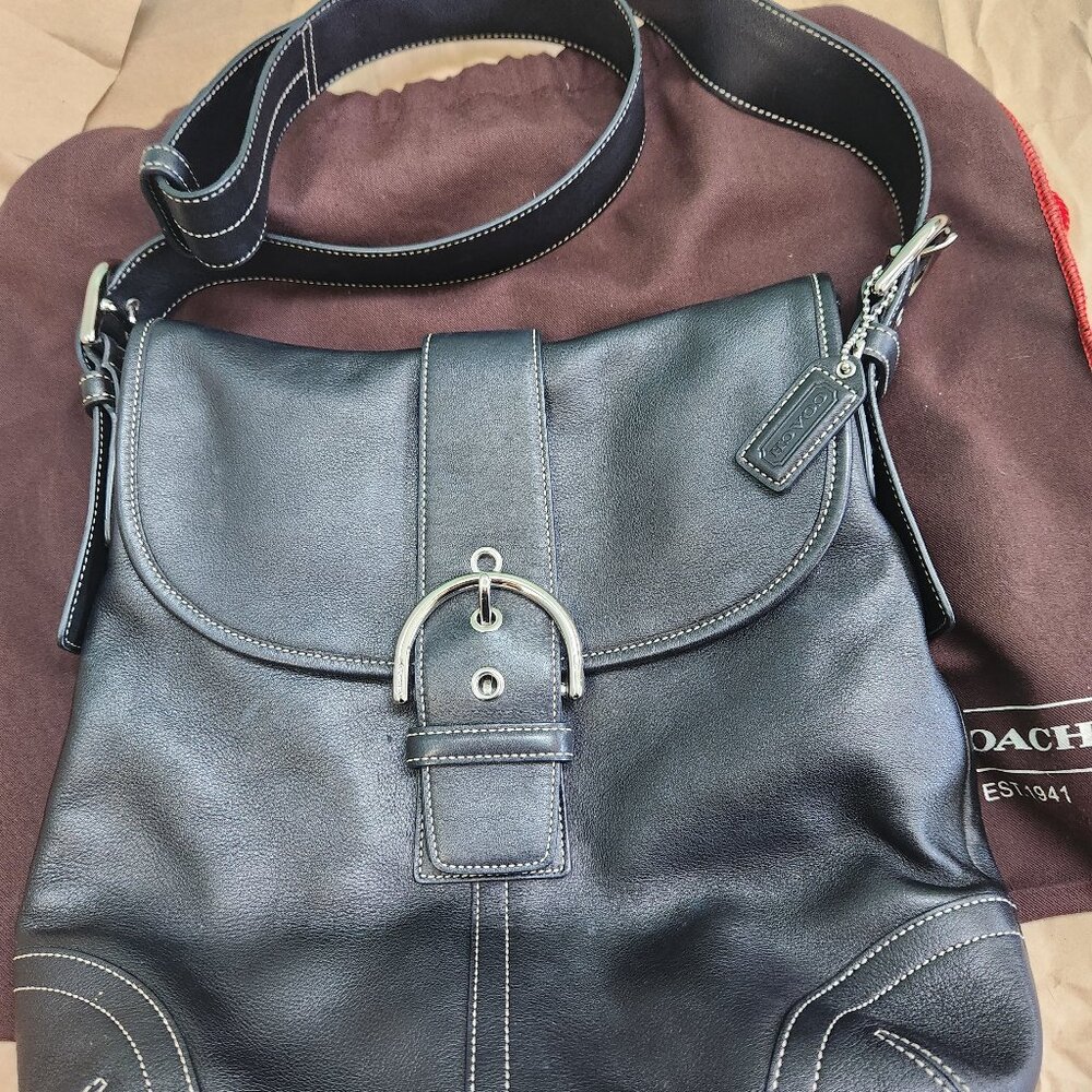 Coach black shoulder bag